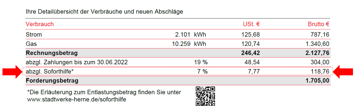 Soforthilfe-Infos Zu Den Preisbremsen | Stadtwerke Herne